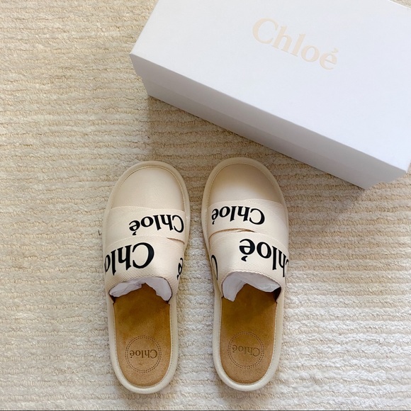 NWT Chloe Woody suede slippers size 10 - Picture 9 of 16